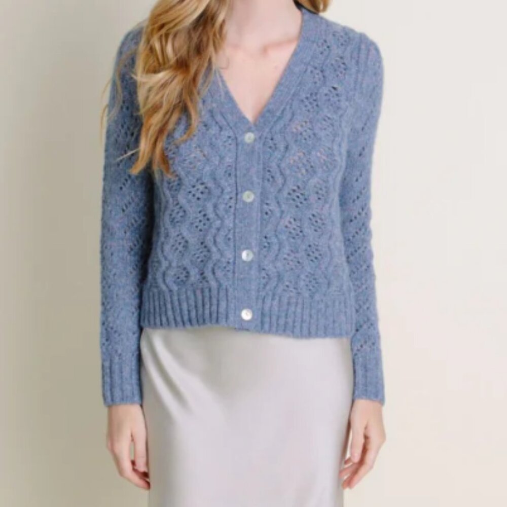 Kilte Collection Limited Edition V neck Ruthie Sweater Made in Italy Sz 2